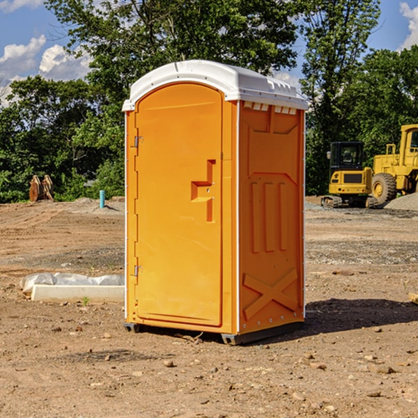 how often are the portable restrooms cleaned and serviced during a rental period in Little Eagle SD